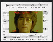 Chad 2013 The Beatles - John Lennon #4 individual imperf deluxe sheetlet unmounted mint. Note this item is privately produced and is offered purely on its thematic appeal.