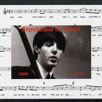 Chad 2013 The Beatles - Paul McCartney #2 individual imperf deluxe sheetlet unmounted mint. Note this item is privately produced and is offered purely on its thematic appeal.