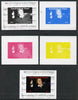 Chad 2013 The Beatles - Paul McCartney #4 individual deluxe sheetlet - the set of 5 imperf progressive colour proofs comprising the 4 basic colours plus all 4-colour composite unmounted mint.