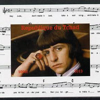 Chad 2013 The Beatles - Ringo Starr #1 individual imperf deluxe sheetlet unmounted mint. Note this item is privately produced and is offered purely on its thematic appeal.