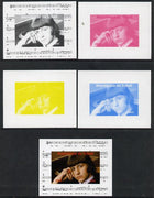 Chad 2013 The Beatles - Ringo Starr #1 individual deluxe sheetlet - the set of 5 imperf progressive colour proofs comprising the 4 basic colours plus all 4-colour composite unmounted mint.