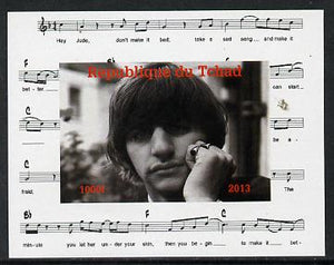 Chad 2013 The Beatles - Ringo Starr #2 individual imperf deluxe sheetlet unmounted mint. Note this item is privately produced and is offered purely on its thematic appeal.