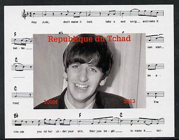 Chad 2013 The Beatles - Ringo Starr #3 individual imperf deluxe sheetlet unmounted mint. Note this item is privately produced and is offered purely on its thematic appeal.