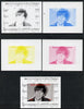 Chad 2013 The Beatles - Ringo Starr #3 individual deluxe sheetlet - the set of 5 imperf progressive colour proofs comprising the 4 basic colours plus all 4-colour composite unmounted mint.