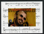 Chad 2013 The Beatles - Ringo Starr #4 individual imperf deluxe sheetlet unmounted mint. Note this item is privately produced and is offered purely on its thematic appeal.