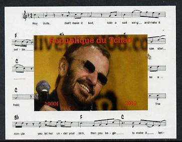 Chad 2013 The Beatles - Ringo Starr #4 individual imperf deluxe sheetlet unmounted mint. Note this item is privately produced and is offered purely on its thematic appeal.