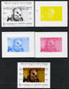 Chad 2013 The Beatles - Ringo Starr #4 individual deluxe sheetlet - the set of 5 imperf progressive colour proofs comprising the 4 basic colours plus all 4-colour composite unmounted mint.