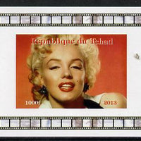 Chad 2013 Marilyn Monroe #6 individual imperf deluxe sheetlet unmounted mint. Note this item is privately produced and is offered purely on its thematic appeal.