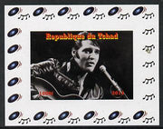 Chad 2013 Elvis Presley #01 individual imperf deluxe sheetlet unmounted mint. Note this item is privately produced and is offered purely on its thematic appeal.