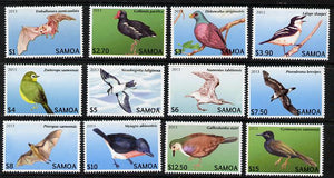 Samoa 2013 Birds - Threatened Species definitive set complete, 12 values unmounted mint