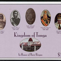 Tonga 2013 Kings & Queens of Tonga impef $20 m/sheet unmounted mint