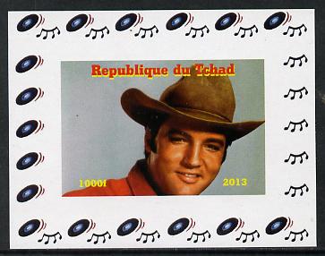 Chad 2013 Elvis Presley #09 individual imperf deluxe sheetlet unmounted mint. Note this item is privately produced and is offered purely on its thematic appeal.