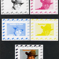 Chad 2013 Elvis Presley #09 individual deluxe sheetlet - the set of 5 imperf progressive colour proofs comprising the 4 basic colours plus all 4-colour composite unmounted mint.