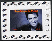 Chad 2013 Elvis Presley #10 individual imperf deluxe sheetlet unmounted mint. Note this item is privately produced and is offered purely on its thematic appeal.