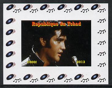 Chad 2013 Elvis Presley #11 individual imperf deluxe sheetlet unmounted mint. Note this item is privately produced and is offered purely on its thematic appeal.