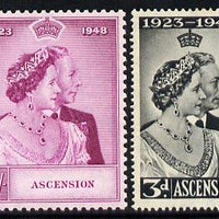 Ascension 1948 KG6 Royal Silver Wedding set of 2 unmounted mint SG 50-51