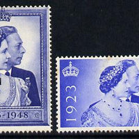Bahrain 1948 KG6 Royal Silver Wedding set of 2 mounted mint SG 61-62