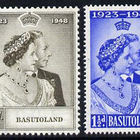 Basutoland 1948 KG6 Royal Silver Wedding perf set of 2 unmounted mint, SG 36-37