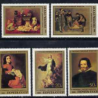 Russia 1985 Spanish Paintings in Hermitage Museum set of 5 unmounted mint, SG 5525-29, Mi 5476-80*