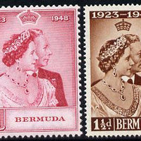 Bermuda 1948 KG6 Royal Silver Wedding perf set of 2 unmounted mint, SG 125-26