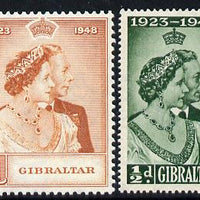 Gibraltar 1948 KG6 Royal Silver Wedding set of 2 unmounted mint SG 134-35