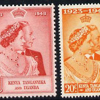 Kenya, Uganda & Tanganyika 1948 KG6 Royal Silver Wedding set of 2 unmounted mint SG 157-58