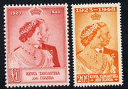 Kenya, Uganda & Tanganyika 1948 KG6 Royal Silver Wedding set of 2 unmounted mint SG 157-58