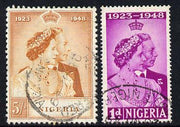 Nigeria 1948 KG6 Royal Silver Wedding perf set of 2 cds used SG 62-3