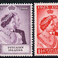 Pitcairn Islands 1949 KG6 Royal Silver Wedding perf set of 2 unmounted mint, SG 11-12