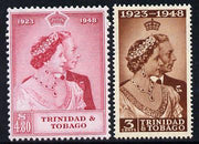 Trinidad & Tobago 1948 KG6 Royal Silver Wedding perf set of 2 unmounted mint, SG 259-60