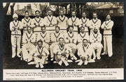 Postcard - Black & white unused card depicting the All India Cricket Team of 1932 with Signature of lall Singh, very fine