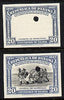 Panama 1948 50th Anniversary of Fire Brigade 20c Fire Hose imperf proofs of frame only plus composite both in issued colours and each with security punch holes, ex Waterlow & Sons single archive sheet, minor creasing, unmounted mi……Details Below