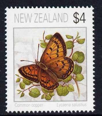 New Zealand 1991 Butterflies $4 Common Copper unmounted mint SG 1643