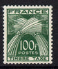 France 1946 Postage Dues 100f green mounted mint, SG D996