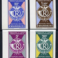Rwanda 1963 Admission to UPU set of 4 imperf marginal singles from limited printing unmounted mint, SG37-40