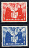 Germany - East 1951 Visit from Polish President set of 2 mounted mint (large hinge remainder), SG E41-2