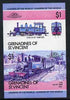St Vincent - Grenadines 1984 Locomotives #2 (Leaders of the World) $1 Lyn (2-4-2T) imperf se-tenant proof pair printed in blue, magenta & black only (as SG 321a) unmounted mint