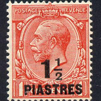 British Levant 1921 1.5pi on KG5 1d scarlet mounted mint SG 42