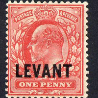 British Levant 1905-12 LEVANT opt on KE7 1d scarlet mounted mint SG L2