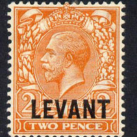 British Levant 1921 LEVANT opt on KG5 2d orange mounted mint SG L18