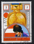 Ajman 1972 Sapporo Winter Olympic Gold Medallists - Austria Schuba Figure Skating 5r cto used Michel 1658