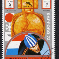 Ajman 1972 Sapporo Winter Olympic Gold Medallists - Netherlands Schenk Speed Skating (1500m) 5r cto used Michel 1654