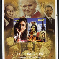 Chad 2008 Personalities imperf s/sheet unmounted mint