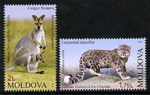 Moldova 2013 Zoo Animals - perf set of 2 values unmounted mint