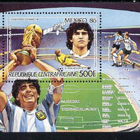 Central African Republic 1986 Football World Cup perf m/sheet (Maradona) unmounted mint SG MS 1220