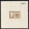 Colombia 1948 Ninth Pan-American Congress 50c brown imperf die proof on ungummed paper, unissued