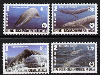 British Antarctic Territory 2003 WWF - Blue Whale,set of 4 unmounted mint SG 361-4