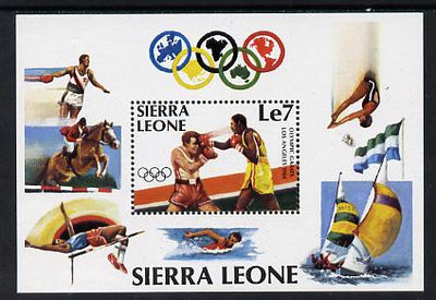 Sierra Leone 1984 Los Angeles Olympics perf m/sheet (Boxing) unmounted mint, SG MS 791