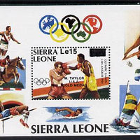 Sierra Leone 19854 Los Angeles Olympics Gold Medal Winners perf m/sheet (Boxing) unmounted mint, SG MS 884