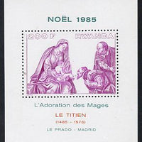 Rwanda 1985 Christmas perf m/sheet unmounted mint, SG MS 1253